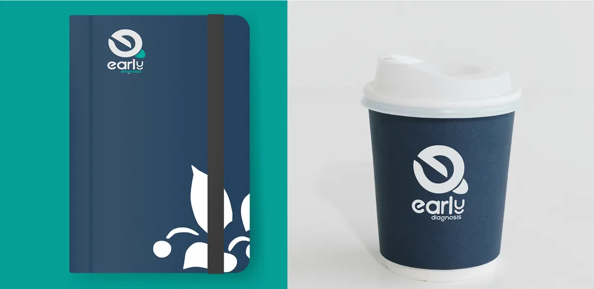 Early Diagnosis notebook and cup