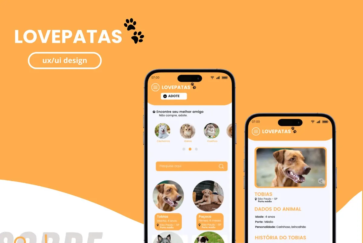 LovePatas app screens