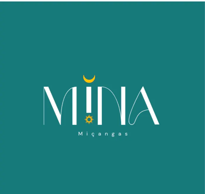 Mina Miçangas logo on teal