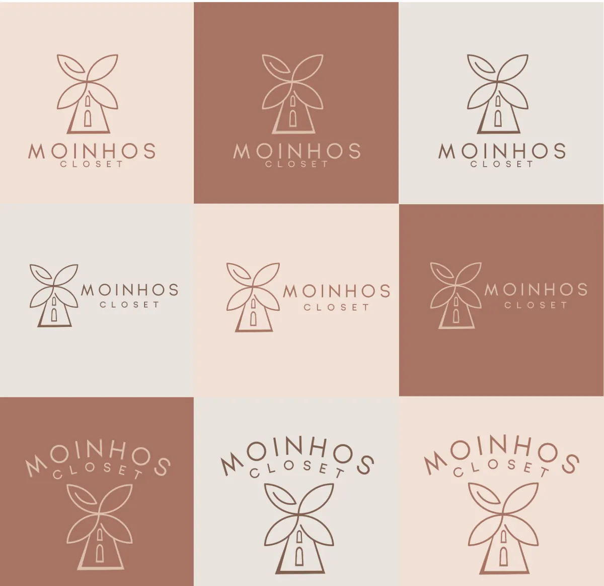 Moinhos Closet logo variations