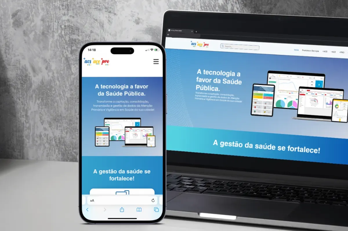Portal + website on laptop and phone