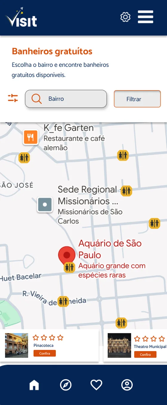 Map of free public restrooms by neighbourhood